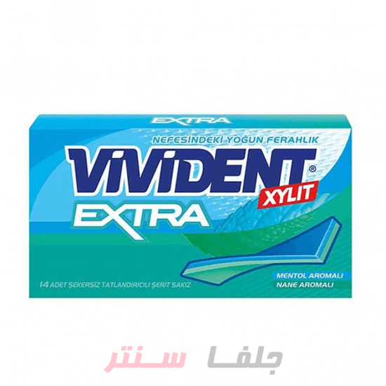 آدامس ویویدنت VIVIDENT EXTRA با طعم نعنا بسته 14 عددی