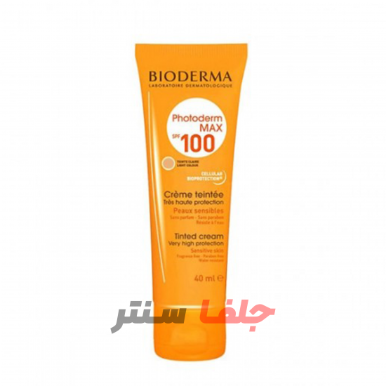 ضدآفتاب رنگی تم روشن بایودرما BIODERMA مدل PHOTODERM MAX SPF 100 حجم 40 میل