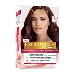 رنگ موی لورال شماره 5.15 رنگ قهوه ای قهوه ترک افسانه ای loreal excellence رنگ موی لورال شماره 5.15 رنگ قهوه ای قهوه ترک افسانه ای loreal excellence