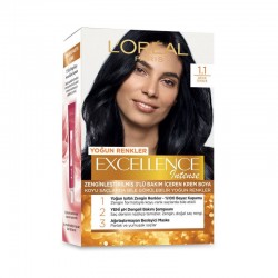 رنگ موی لورال شماره 1.1 رنگ مشکی پر کلاغی loreal excellence رنگ موی لورال شماره 1.1 رنگ مشکی پر کلاغی loreal excellence