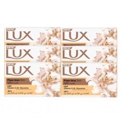 صابون لوکس Lux Flaw-Less حاوی روغن گلهای سفید و ابریشم 6 عدد 170گرمی صابون لوکس Lux Flaw-Less حاوی روغن گلهای سفید و ابریشم 6 عدد 170گرمی