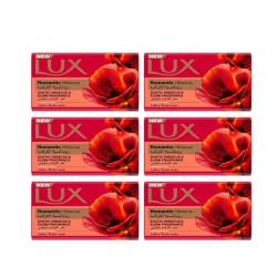 صابون لوکس Lux Romantic Hibiscus عصاره گل هیبیسکوس 6 عدد 170گرمی صابون لوکس Lux Romantic Hibiscus عصاره گل هیبیسکوس 6 عدد 170گرمی