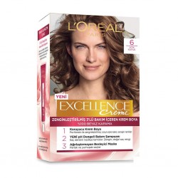 رنگ موی لورال شماره 6 رنگ قهوه ای روشن loreal excellence رنگ موی لورال شماره 6 رنگ قهوه ای روشن loreal excellence