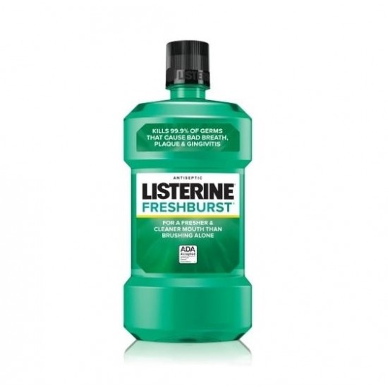 دهانشویه نعنایی لیسترین LISTERINE مدل FRESH BURST حجم 500 میل