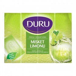 صابون حمام دورو DURU رایحه لیمو و نعناع بسته 4 عددی 600 گرم صابون حمام دورو DURU رایحه لیمو و نعناع بسته 4 عددی 600 گرم