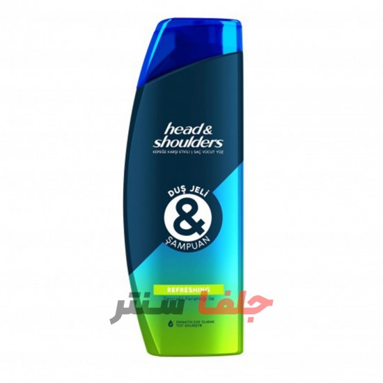 شامپو سر و بدن و صورت مردانه هدشولدرز head& shoulders نشاط آور با عصاره زنجبیل
